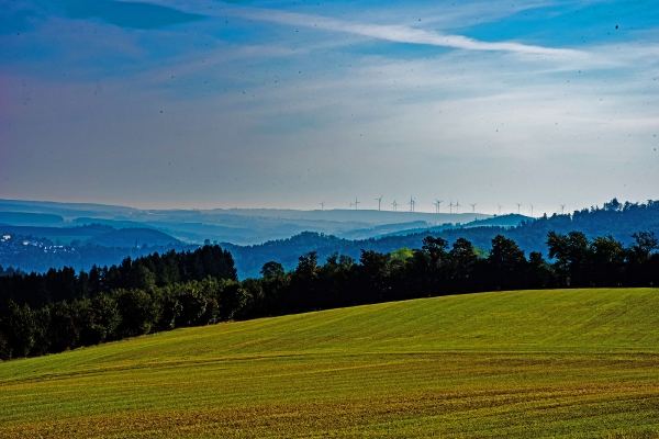 Landschaft im Hochnebel
