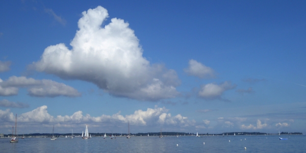 Panorama an der Ostsee mit Wolken
