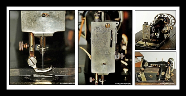 Ditail einer alten Nähmaschine