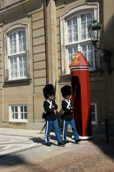 Wachsoldaten am Schloss in Kopenhagen