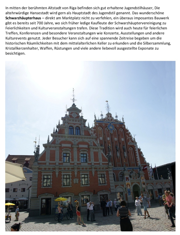 Riga mit dem Schwarzhäupterhaus
