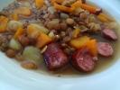 süßsaure Linsensuppe,...