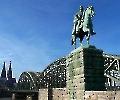 Köln am Rhein, mit Dom & Reiterstatue
